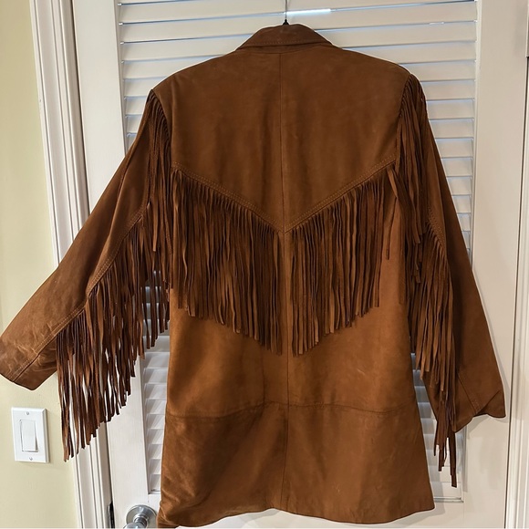 Vintage Brown Suede Fringe Jacket - Picture 2 of 6